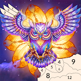 Owl Paint by Number Coloring icon
