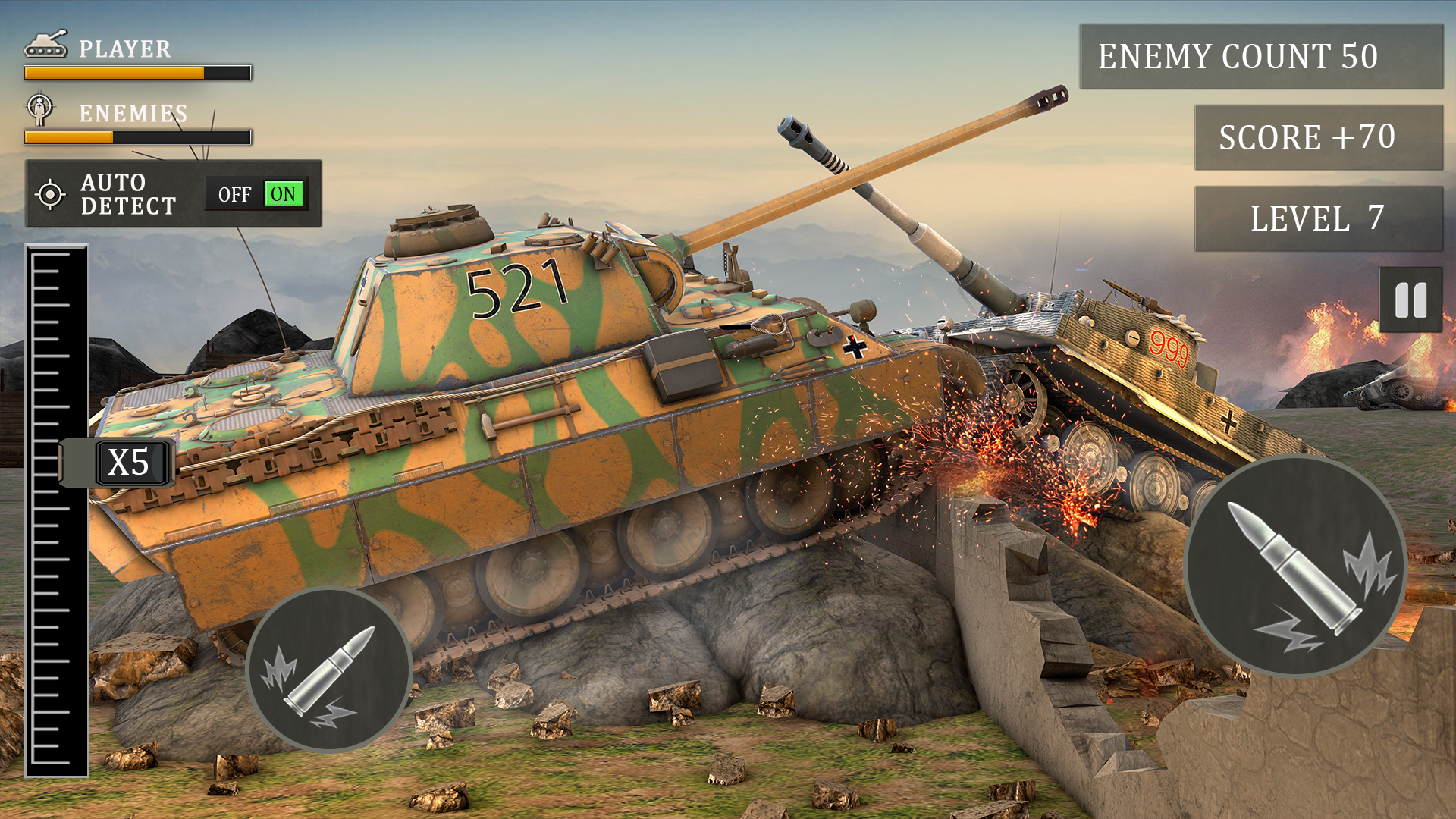 Offline War Game 3D Tank Games