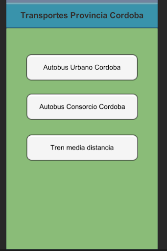 Android application Transportes provincia Córdoba screenshort