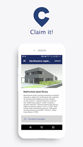 Android application Claim it! - App pro stavbu screenshort