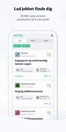 Arbejd.com Screen 2