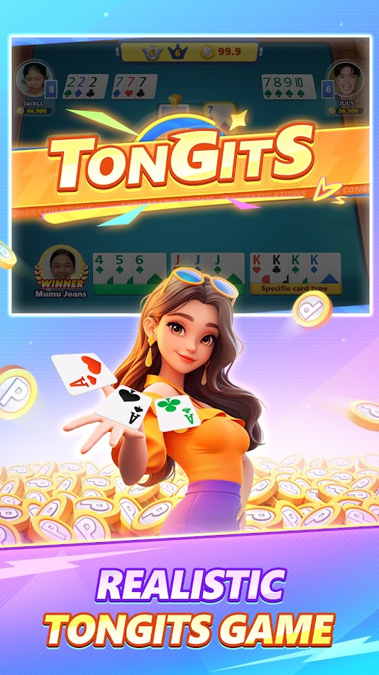 #1. Tongits Land - Pusoy, Slots (Android) โดย: Playjoy PH