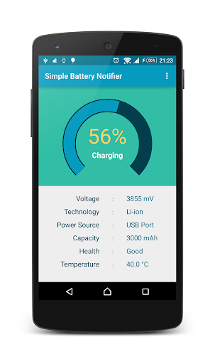 Simple Battery Notifier Screen 2