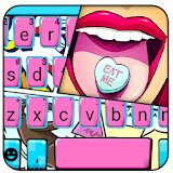 Comic Lips Pop Graffiti Keyboard Theme icon