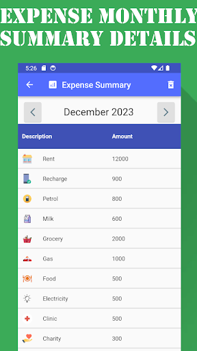 Expense Manager Offline Screen 3