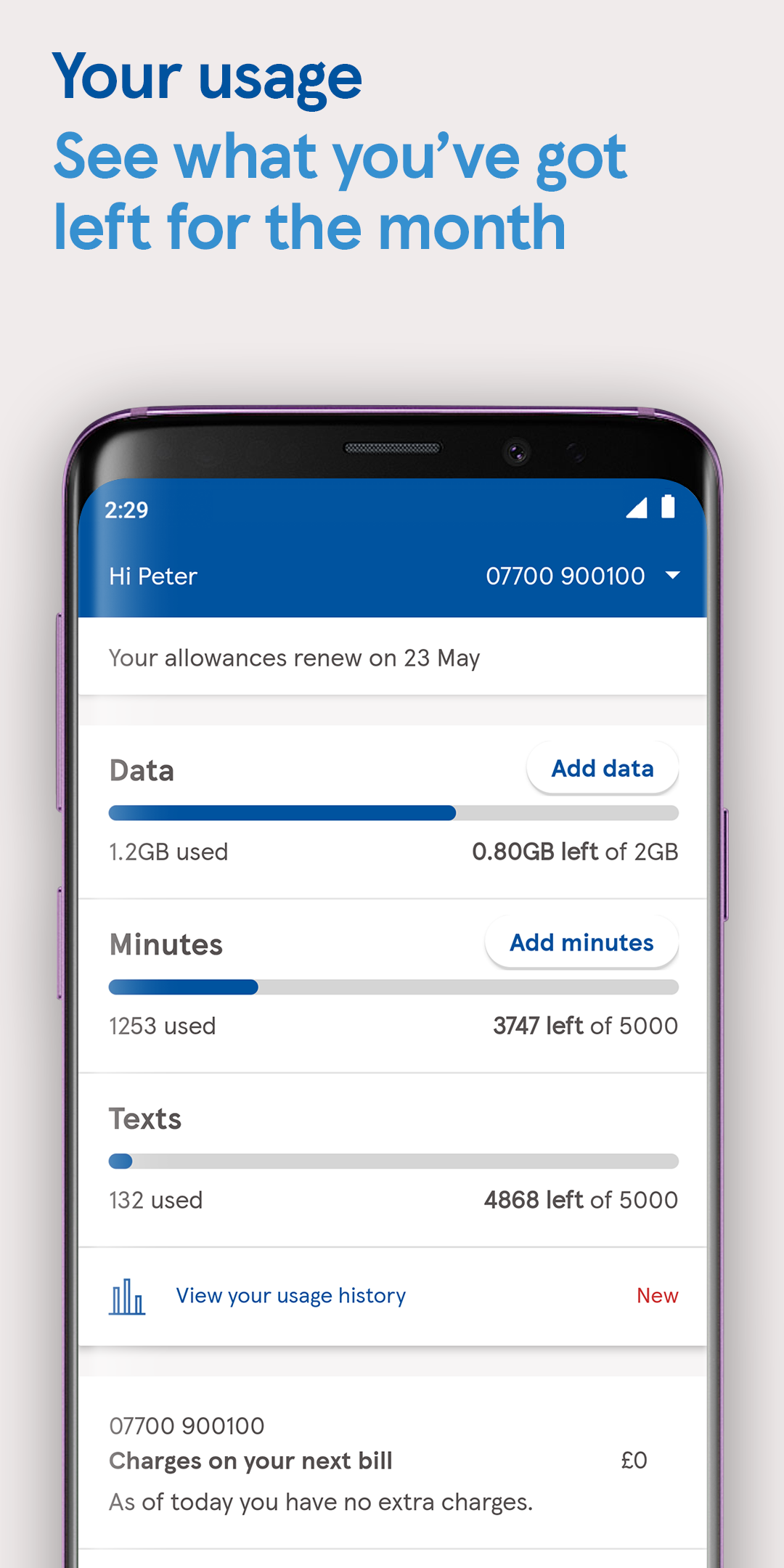 Android application Tesco Mobile screenshort
