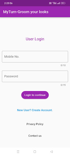 Android application MyTurn-Salon screenshort