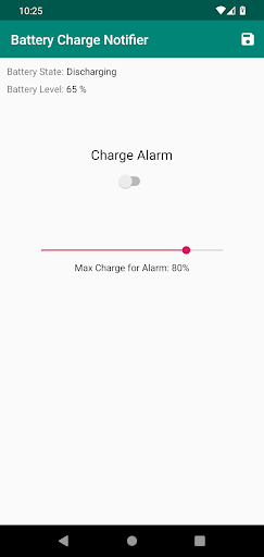 Alarm for Battery Charge Screen 2
