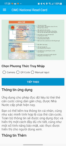 Android application CMC National Read Card screenshort