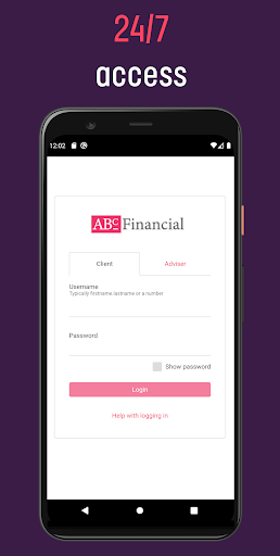 Android application ABC Client Portal (UK) screenshort