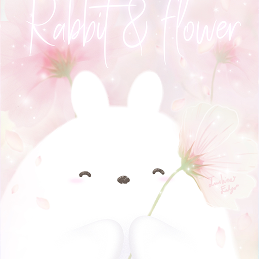 [Imshine] Pink flower rabbit logo