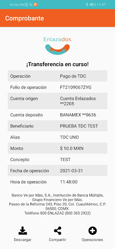 Android application Enlazados screenshort