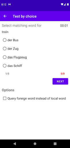 Learn Words Screen 2