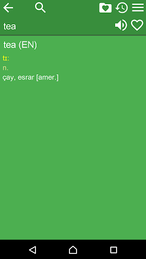 English Turkish Dictionary Screen 2