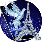Night Sky Diamond Glitter Paris Eiffel Theme icon