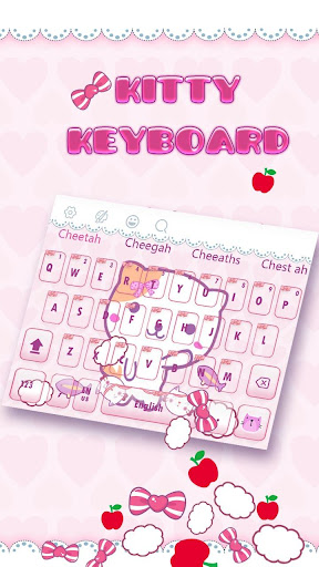 Cute Pink Kitty Cat Keyboard Theme