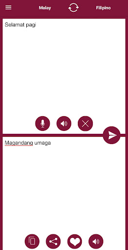 Filipino - Malay Translator Screen 2