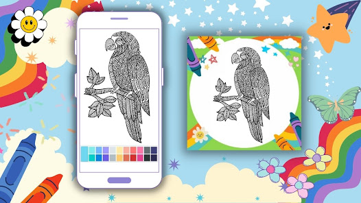 Coloring Book: Parrot Mandala 1.1 APK + Mod (Free purchase) for Android