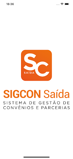 Android application SIGCON Saída - MG screenshort