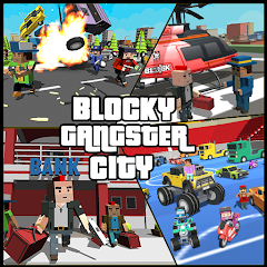 Blocky Dude Gangster Auto City Mod apk скачать последнюю версию бесплатно