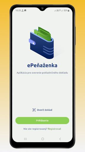 Android application ePeňaženka screenshort