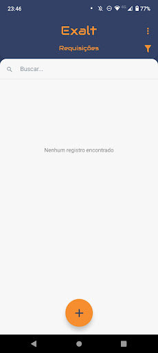 Android application Requisições Exalt screenshort