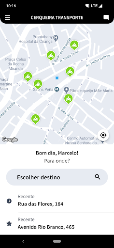 Android application Cerqueira Transporte screenshort