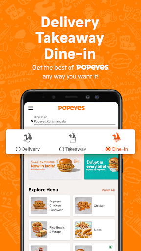 Android application Popeyes India: Food Delivery screenshort