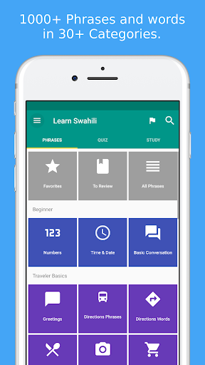 Android application Simply Learn Swahili screenshort