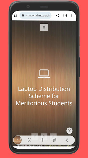 mp laptop Yojana shikshaportal