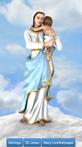 Android application 3D Mother Mary Live Wallpaper screenshort