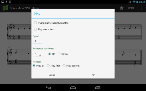 Dons MusicXML Viewer Screen 3