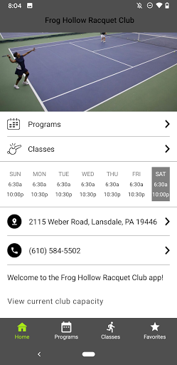 Frog Hollow Racquet Club Screen 3