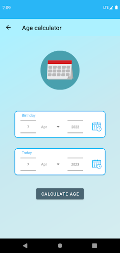 Age & Date Calculator Screen 2