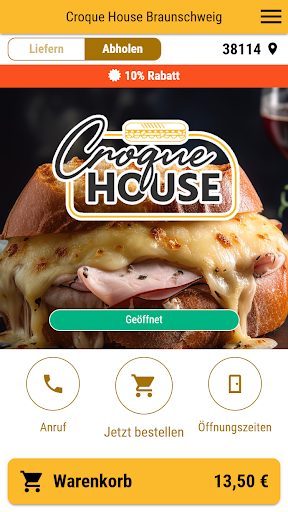 Android application Croque House Braunschweig screenshort
