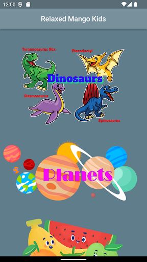 Android application Relaxed Mango Kids screenshort
