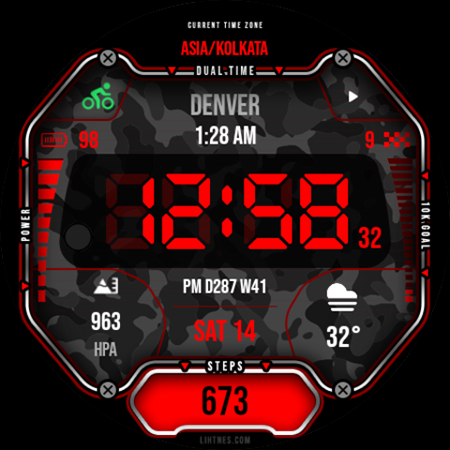 Dual-Time Digital Watch 027