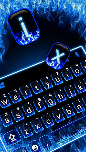Fire Blue Neon Theme Screen 2