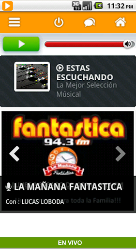 Android application FM Fantastica 94.3 Mhz screenshort