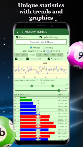 Lotto generator & statistics Screen 3