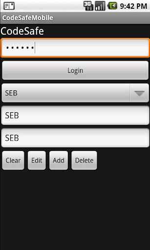 Android application CodeSafeMobile screenshort