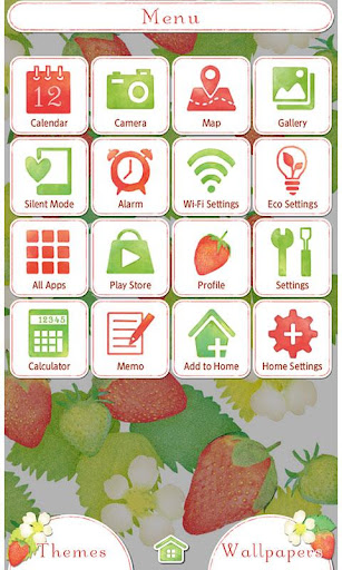 Strawberries & Flowers Theme Screen 3
