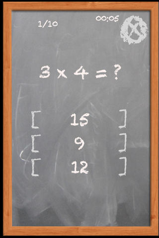 Android application Times Tables Trainer screenshort