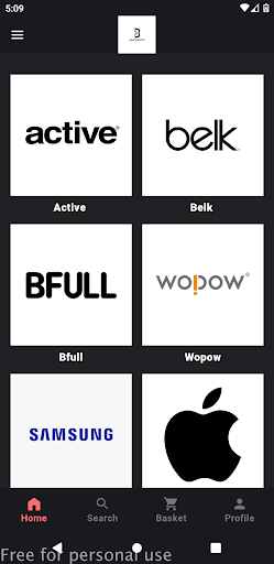 Android application Black-White Mobiles screenshort