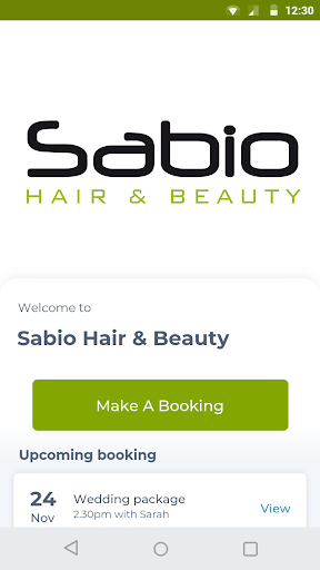 Android application Sabio Hair & Beauty screenshort