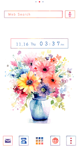 Watercolor Flowers Theme +HOME
