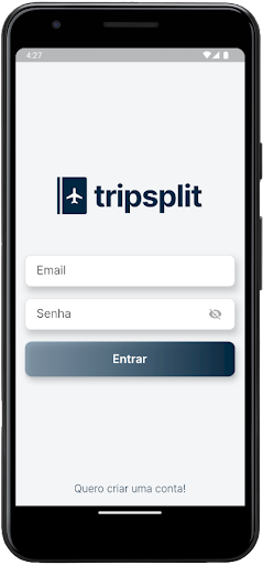 Android application TripSplit screenshort