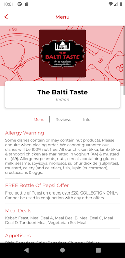 Android application The Balti Taste BL5 screenshort