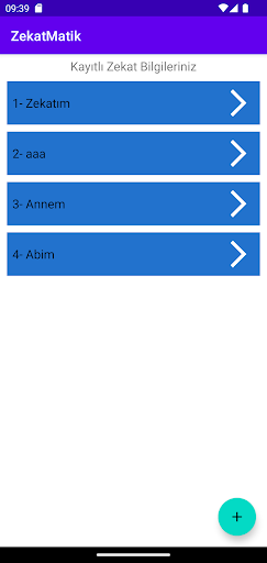 Android application ZekatMatik - 40' da 1 screenshort