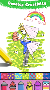 Screenshot 13 Bride And Groom Coloring Book android